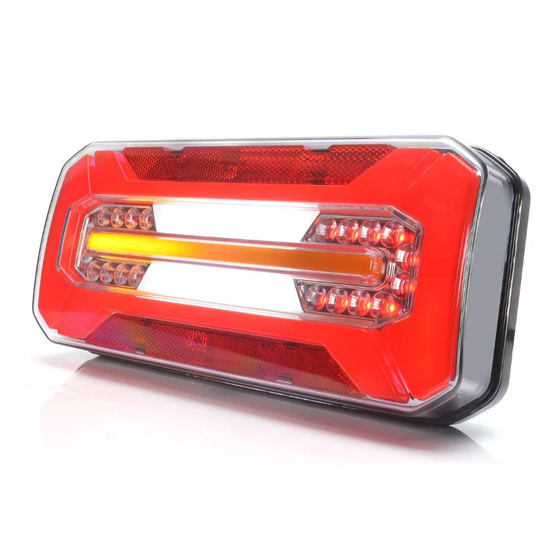WAS W185DD S2 Großes rechteckiges Neon-Anhängerlicht mit dynamischem Blinker / 12"