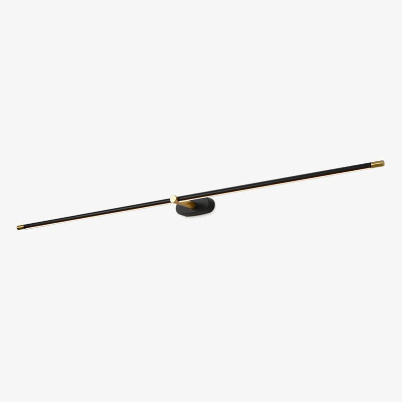 Oplaadbare LED Wandlamp Linear Design Zwart Goud Touch Dimbaar Snoerloos 68-128cm Modern Sfeerlicht Binnen | Sansoti
