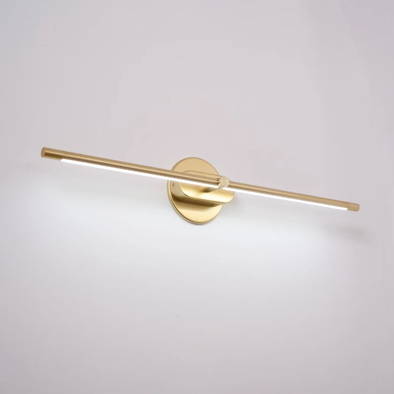 Oplaadbare LED Wandlamp Linear Design Zwart Goud Touch Dimbaar Snoerloos 68-128cm Modern Sfeerlicht Binnen | Sansoti