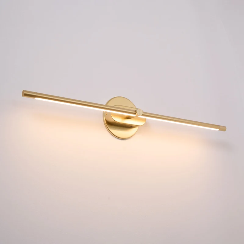 Oplaadbare LED Wandlamp Linear Design Zwart Goud Touch Dimbaar Snoerloos 68-128cm Modern Sfeerlicht Binnen | Sansoti