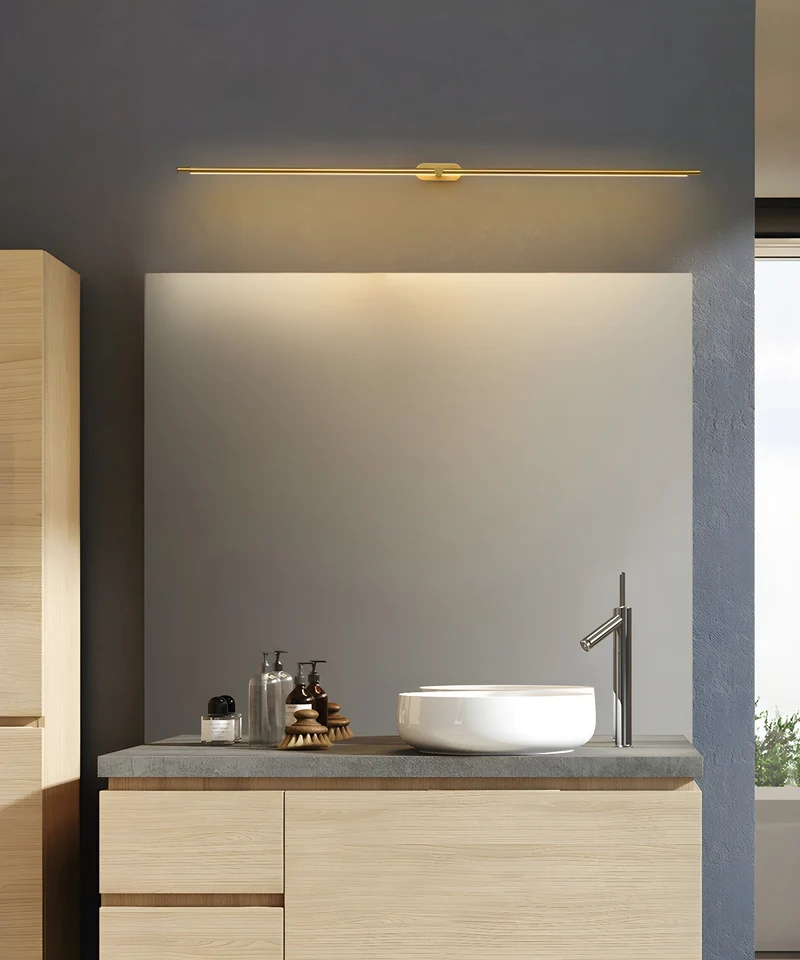 Oplaadbare LED Wandlamp Linear Design Zwart Goud Touch Dimbaar Snoerloos 68-128cm Modern Sfeerlicht Binnen | Sansoti