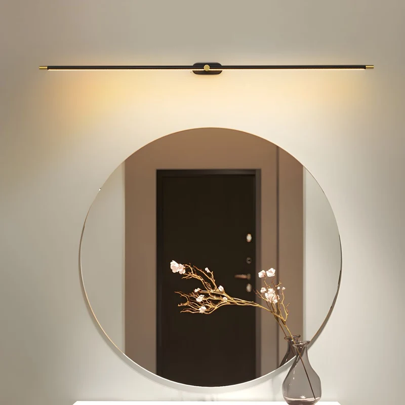 Oplaadbare LED Wandlamp Linear Design Zwart Goud Touch Dimbaar Snoerloos 68-128cm Modern Sfeerlicht Binnen | Sansoti