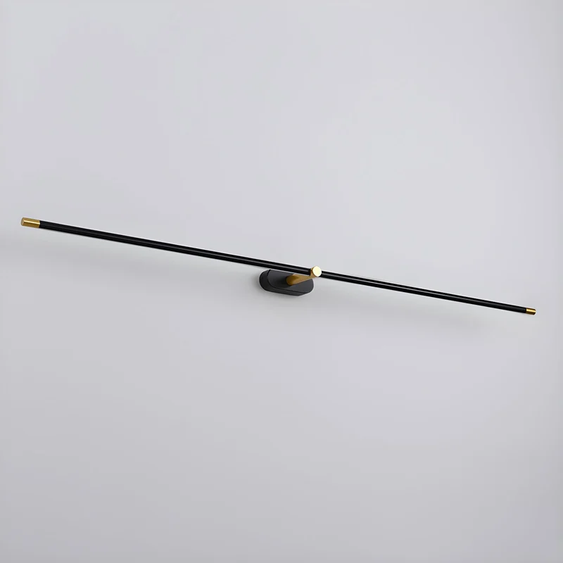 Oplaadbare LED Wandlamp Linear Design Zwart Goud Touch Dimbaar Snoerloos 68-128cm Modern Sfeerlicht Binnen | Sansoti