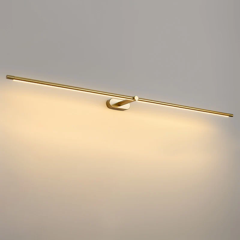 Oplaadbare LED Wandlamp Linear Design Zwart Goud Touch Dimbaar Snoerloos 68-128cm Modern Sfeerlicht Binnen | Sansoti