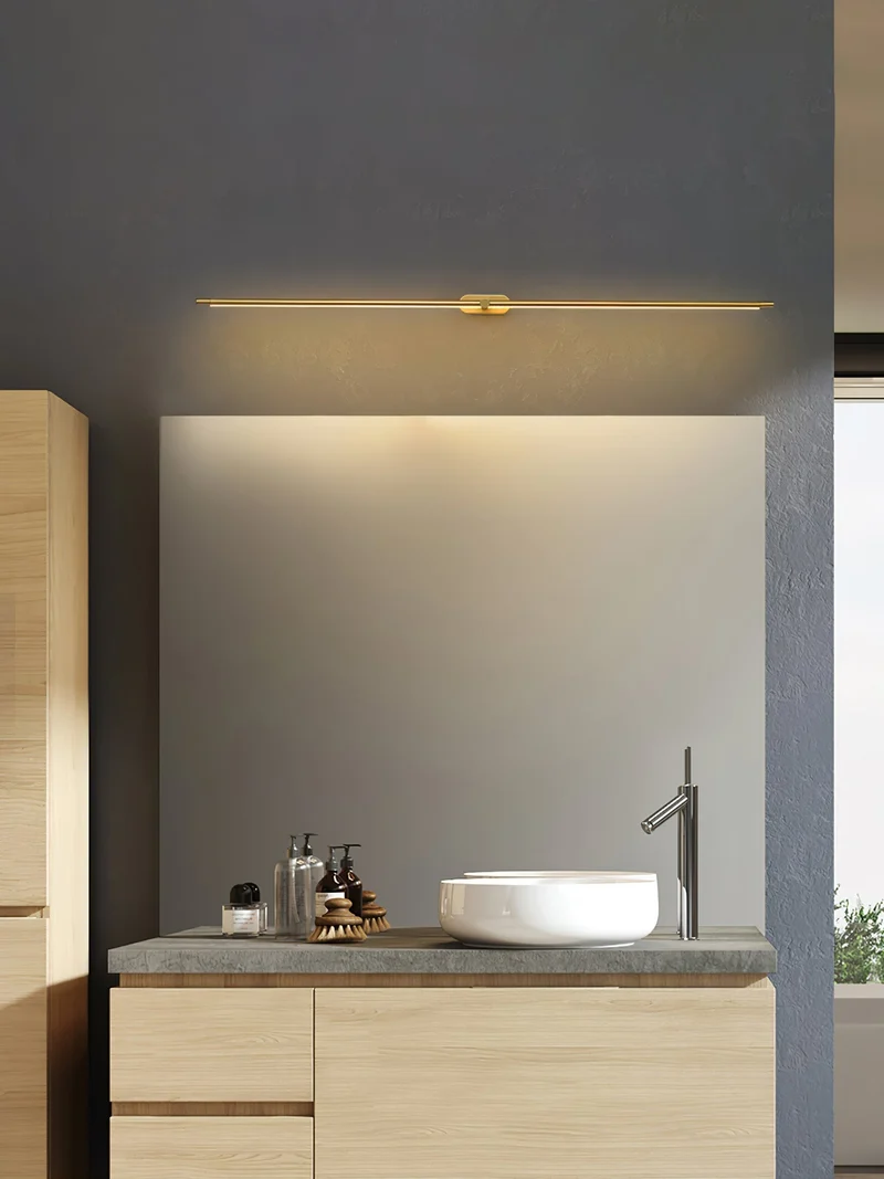 Oplaadbare LED Wandlamp Linear Design Zwart Goud Touch Dimbaar Snoerloos 68-128cm Modern Sfeerlicht Binnen | Sansoti