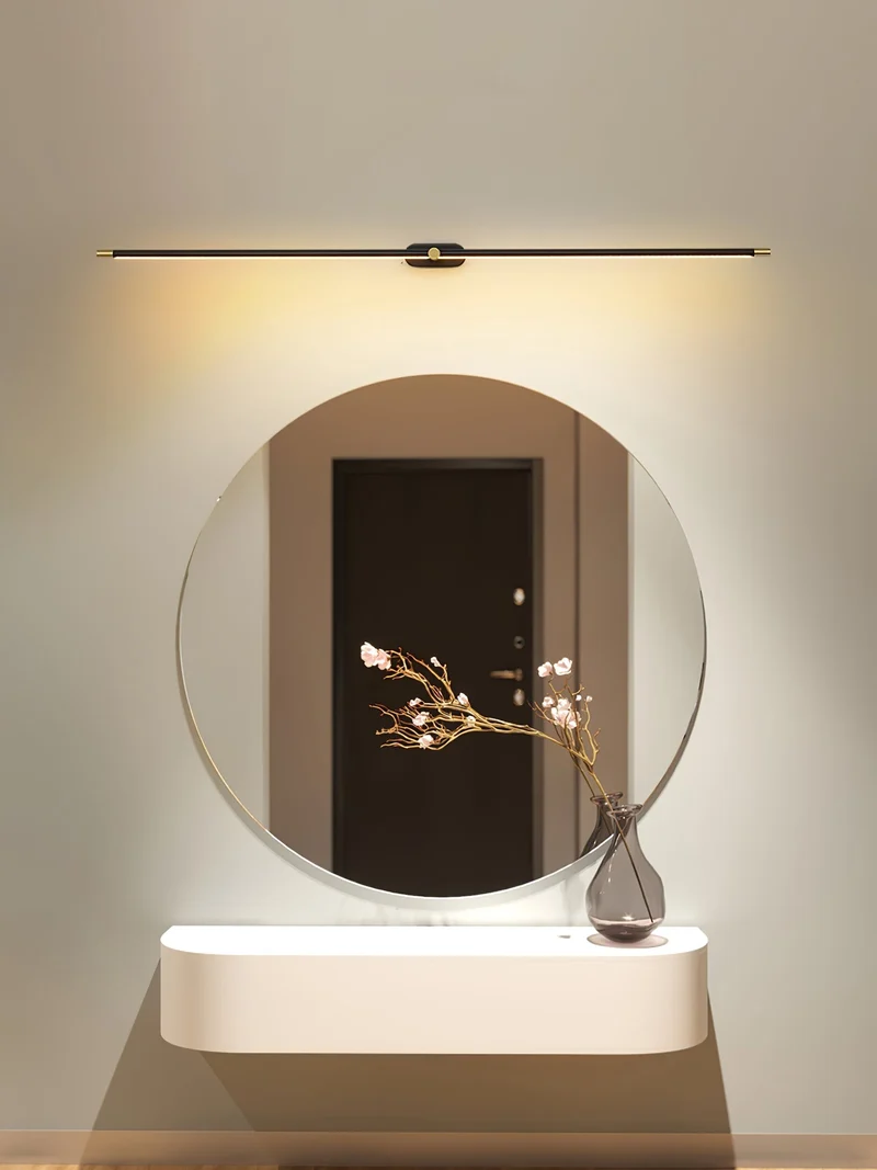 Oplaadbare LED Wandlamp Linear Design Zwart Goud Touch Dimbaar Snoerloos 68-128cm Modern Sfeerlicht Binnen | Sansoti