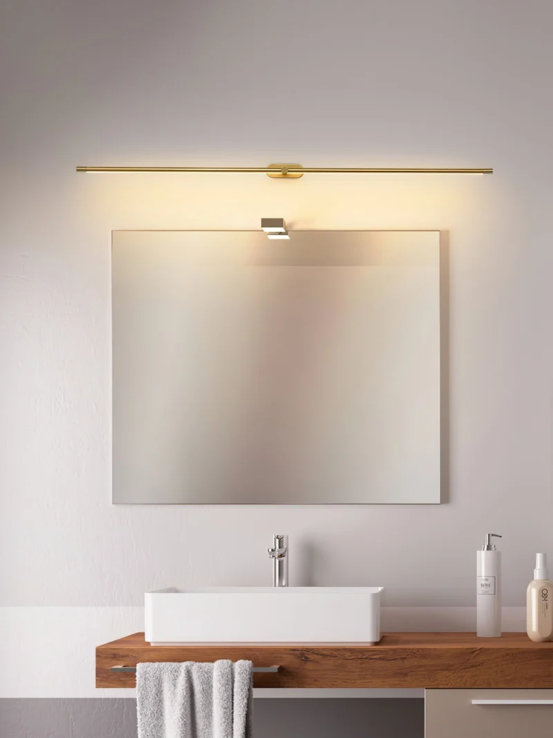Oplaadbare LED Wandlamp Linear Design Zwart Goud Touch Dimbaar Snoerloos 68-128cm Modern Sfeerlicht Binnen | Sansoti