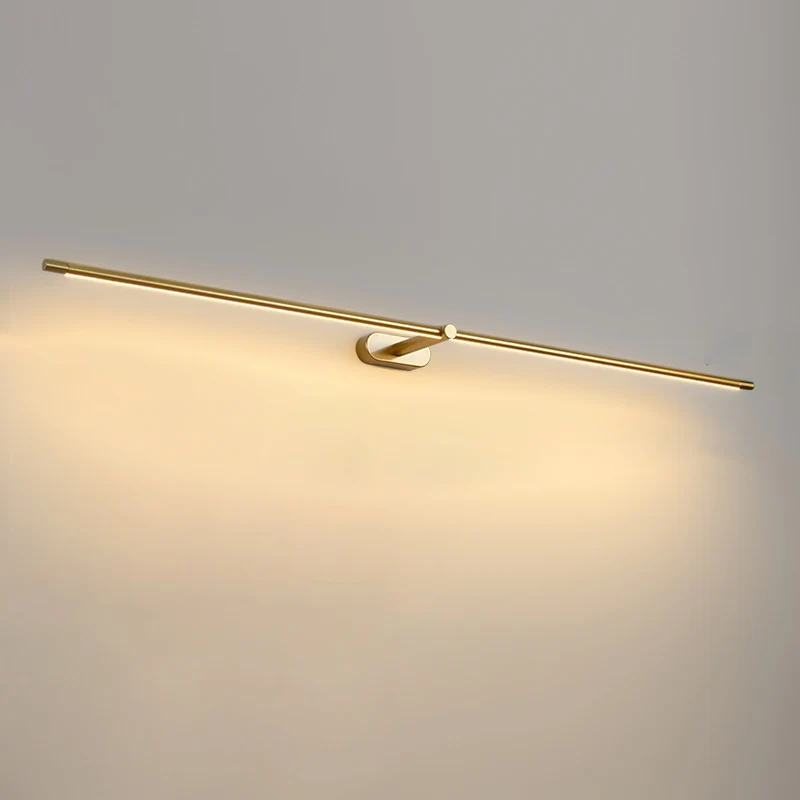 Oplaadbare LED Wandlamp Linear Design Zwart Goud Touch Dimbaar Snoerloos 68-128cm Modern Sfeerlicht Binnen | Sansoti