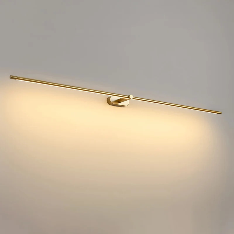 Oplaadbare LED Wandlamp Linear Design Zwart Goud Touch Dimbaar Snoerloos 68-128cm Modern Sfeerlicht Binnen | Sansoti