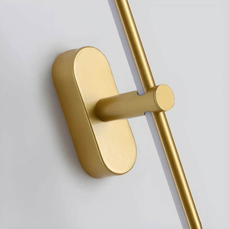 Oplaadbare LED Wandlamp Linear Design Zwart Goud Touch Dimbaar Snoerloos 68-128cm Modern Sfeerlicht Binnen | Sansoti