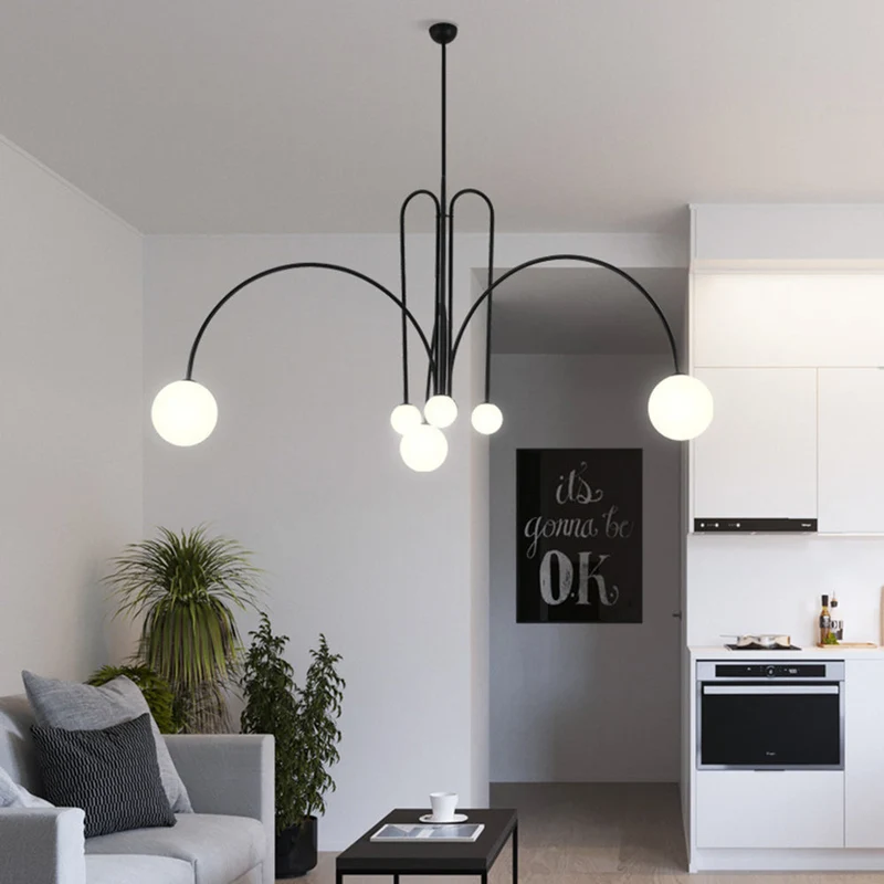 Glazen Hanglamp Metaal Verstelbare Kabel Woonkamer Slaapkamer Vintage G9 Fitting Binnenshuis Verlichting | Sansoti