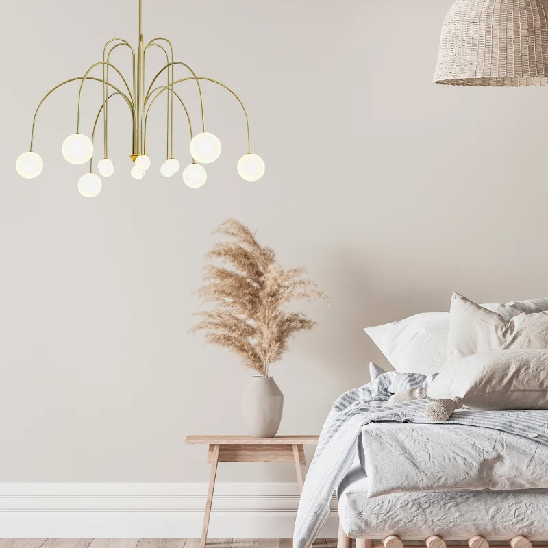 Glazen Hanglamp Metaal Verstelbare Kabel Woonkamer Slaapkamer Vintage G9 Fitting Binnenshuis Verlichting | Sansoti