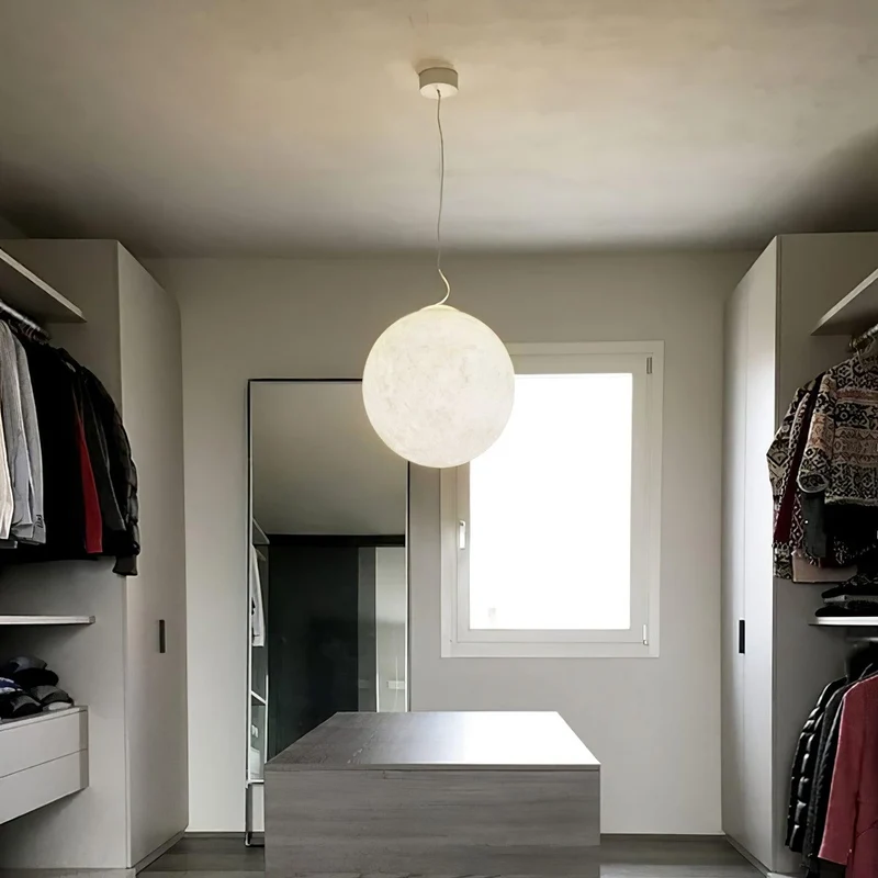 Hangende Maanlamp Bolvormig Wit Design Verstelbaar 25-100cm Sfeerverlichting Modern Interieur Woonkamer | Sansoti