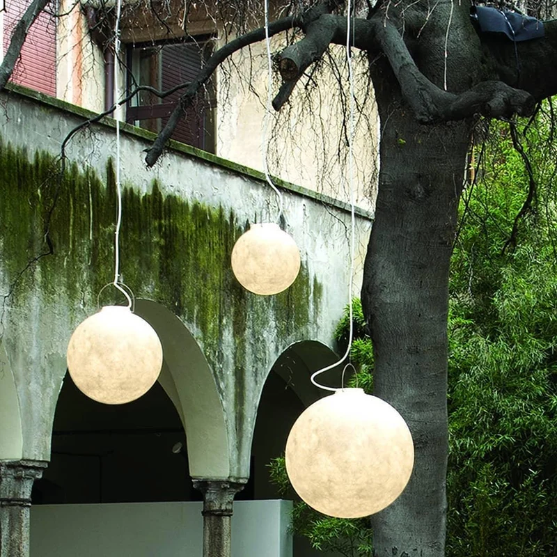 Hangende Maanlamp Bolvormig Wit Design Verstelbaar 25-100cm Sfeerverlichting Modern Interieur Woonkamer | Sansoti