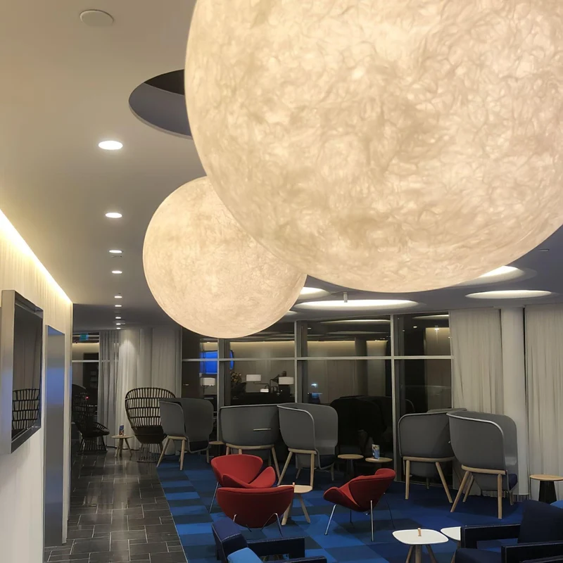 Hangende Maanlamp Bolvormig Wit Design Verstelbaar 25-100cm Sfeerverlichting Modern Interieur Woonkamer | Sansoti
