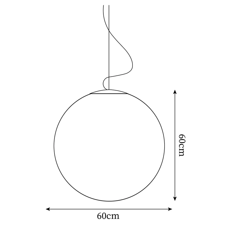 Hangende Maanlamp Bolvormig Wit Design Verstelbaar 25-100cm Sfeerverlichting Modern Interieur Woonkamer | Sansoti