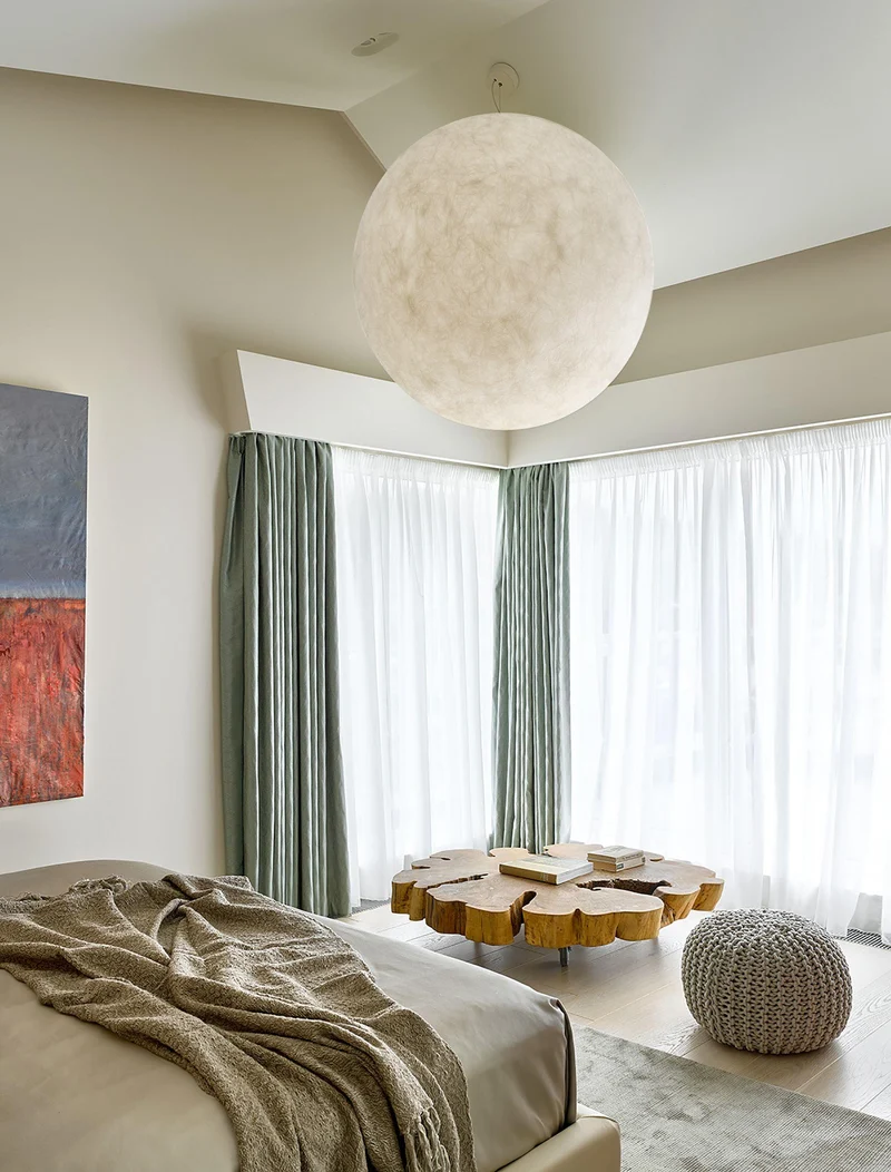 Hangende Maanlamp Bolvormig Wit Design Verstelbaar 25-100cm Sfeerverlichting Modern Interieur Woonkamer | Sansoti