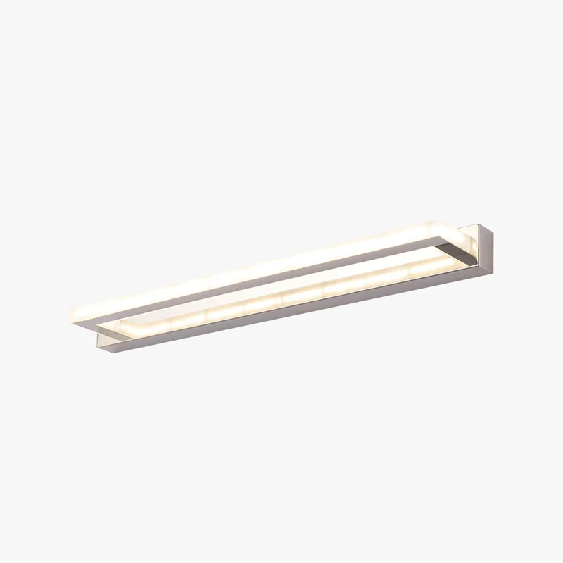 Rechthoekige LED Wandlamp Wit voor Badkamerspiegel Metaal Acryl Modern Spiegelverlichting Spatwaterdicht IP44 | Sansoti