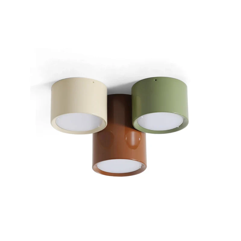 Plafondlamp Gekleurd Metaal Cilindrisch Design Warm Licht Slaapkamer Hal Kinderkamer Woonkamer Sfeerverlichting | Sansoti