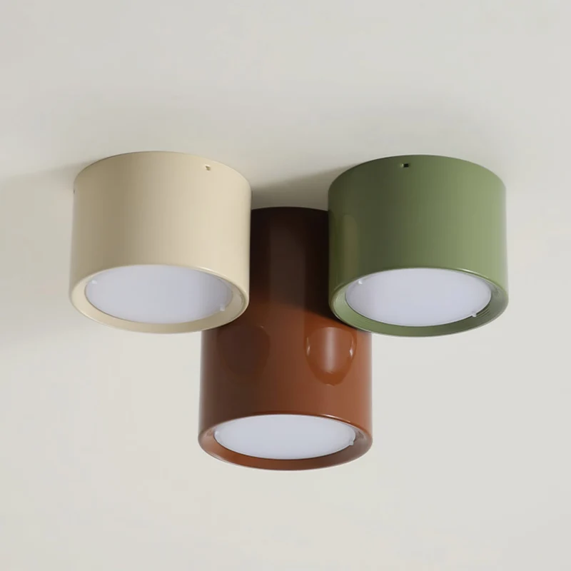 Plafondlamp Gekleurd Metaal Cilindrisch Design Warm Licht Slaapkamer Hal Kinderkamer Woonkamer Sfeerverlichting | Sansoti