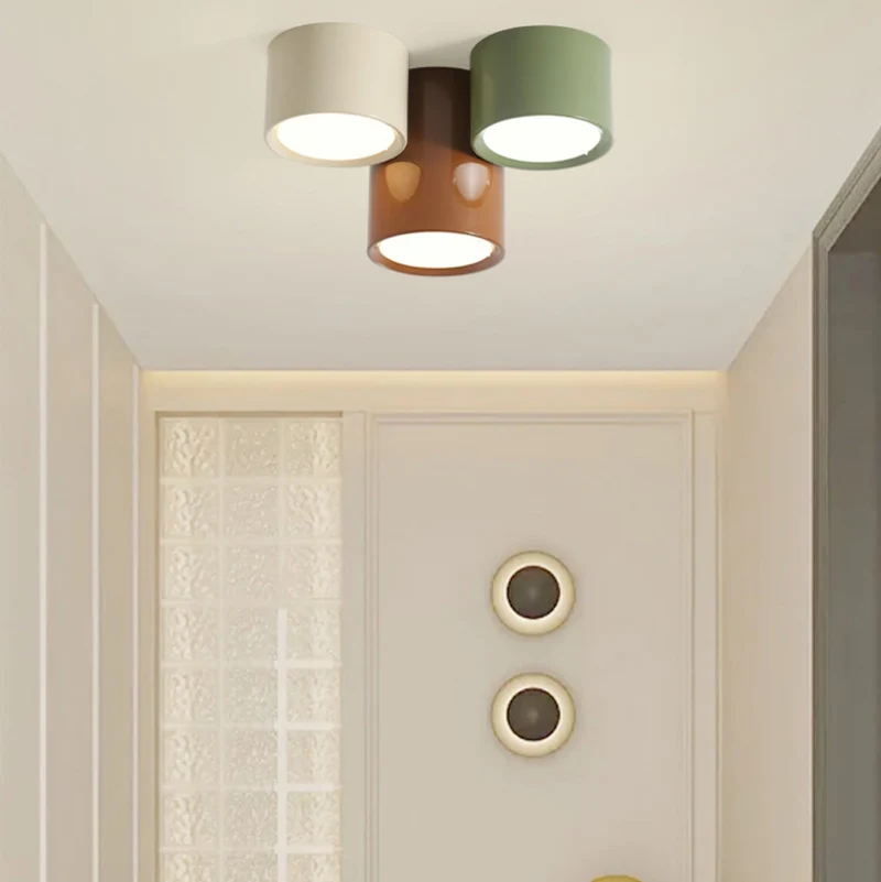 Plafondlamp Gekleurd Metaal Cilindrisch Design Warm Licht Slaapkamer Hal Kinderkamer Woonkamer Sfeerverlichting | Sansoti