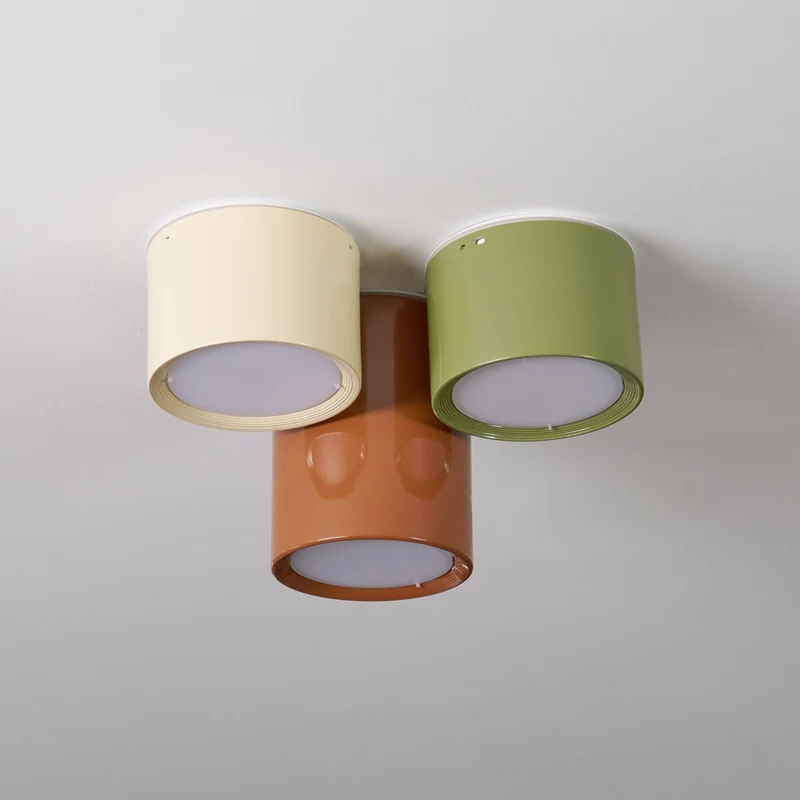 Plafondlamp Gekleurd Metaal Cilindrisch Design Warm Licht Slaapkamer Hal Kinderkamer Woonkamer Sfeerverlichting | Sansoti