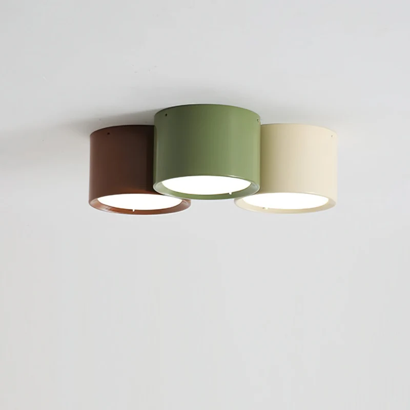Plafondlamp Gekleurd Metaal Cilindrisch Design Warm Licht Slaapkamer Hal Kinderkamer Woonkamer Sfeerverlichting | Sansoti