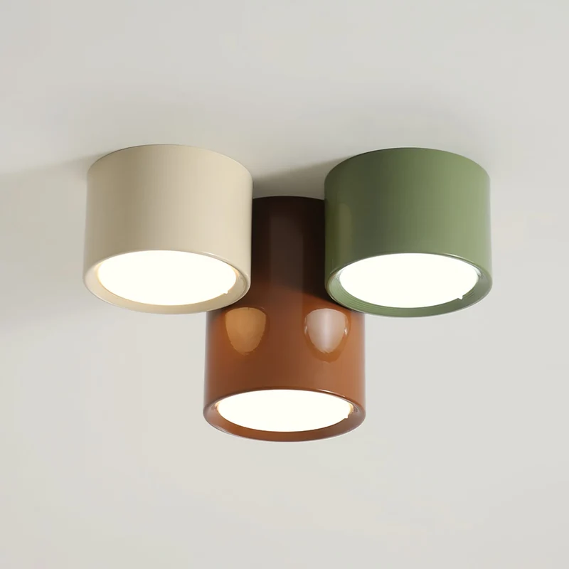 Plafondlamp Gekleurd Metaal Cilindrisch Design Warm Licht Slaapkamer Hal Kinderkamer Woonkamer Sfeerverlichting | Sansoti