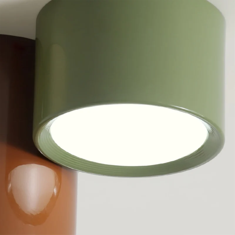 Plafondlamp Gekleurd Metaal Cilindrisch Design Warm Licht Slaapkamer Hal Kinderkamer Woonkamer Sfeerverlichting | Sansoti