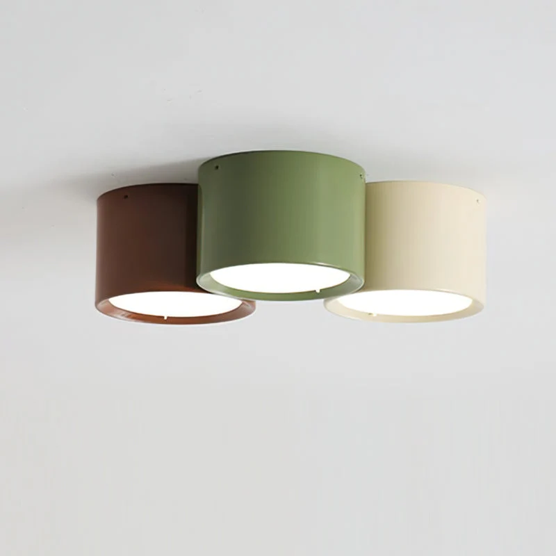 Plafondlamp Gekleurd Metaal Cilindrisch Design Warm Licht Slaapkamer Hal Kinderkamer Woonkamer Sfeerverlichting | Sansoti