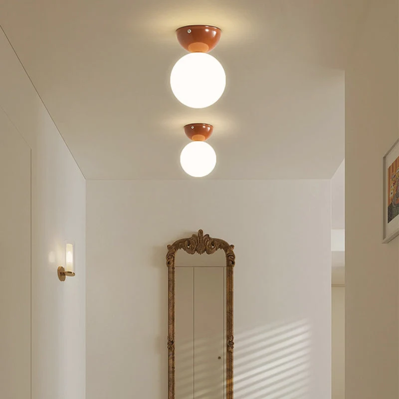 Vintage Plafondlamp Glas Metaal Gekleurde Armatuur G9 Fitting Woonkamer Keuken Sfeervol Licht 10-15m² Retro | Sansoti