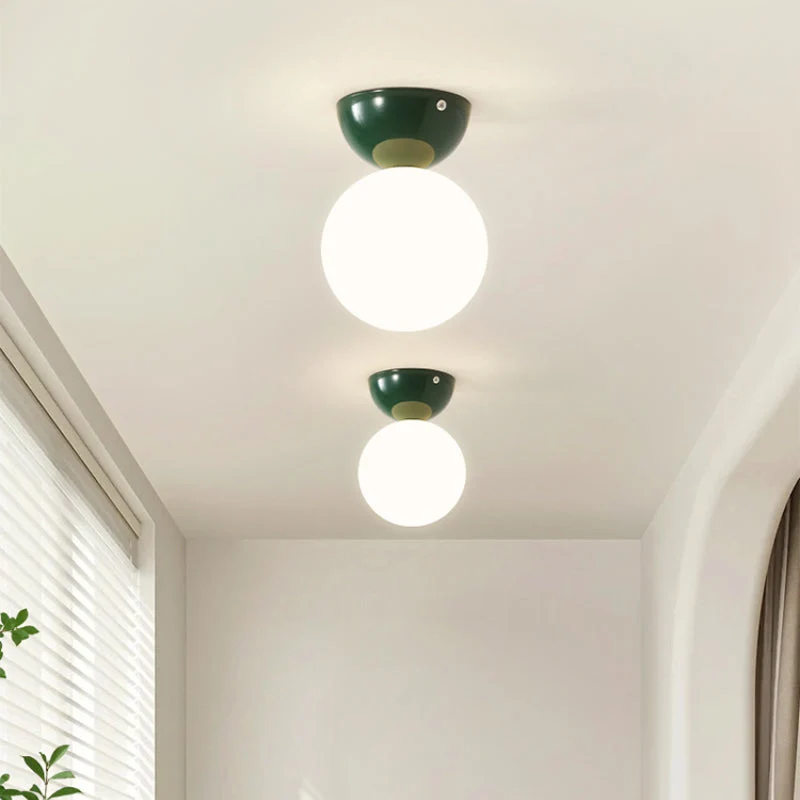 Vintage Plafondlamp Glas Metaal Gekleurde Armatuur G9 Fitting Woonkamer Keuken Sfeervol Licht 10-15m² Retro | Sansoti
