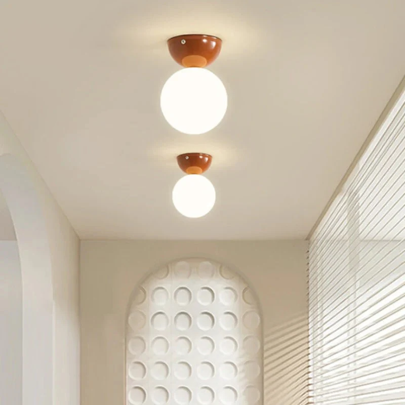 Vintage Plafondlamp Glas Metaal Gekleurde Armatuur G9 Fitting Woonkamer Keuken Sfeervol Licht 10-15m² Retro | Sansoti