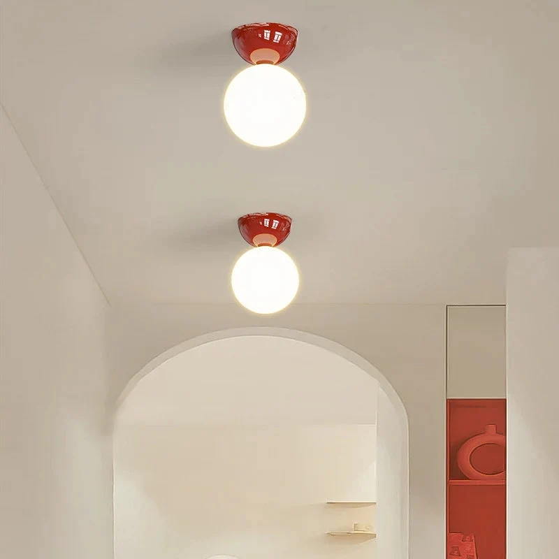 Vintage Plafondlamp Glas Metaal Gekleurde Armatuur G9 Fitting Woonkamer Keuken Sfeervol Licht 10-15m² Retro | Sansoti