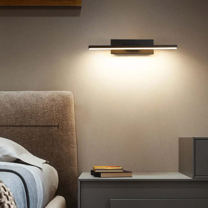 Moderne LED Wandlamp Draaibaar Zwart Wit 30-50cm Accent Verlichting Gang Slaapkamer Woonkamer Wandverlichting | Sansoti