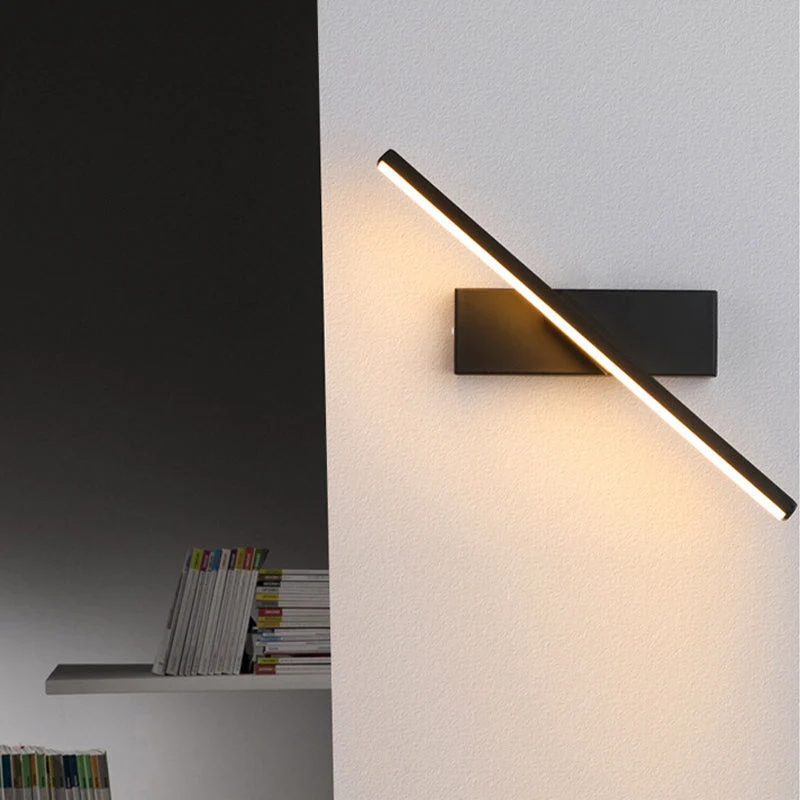 Moderne LED Wandlamp Draaibaar Zwart Wit 30-50cm Accent Verlichting Gang Slaapkamer Woonkamer Wandverlichting | Sansoti