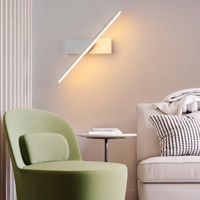 Moderne LED Wandlamp Draaibaar Zwart Wit 30-50cm Accent Verlichting Gang Slaapkamer Woonkamer Wandverlichting | Sansoti