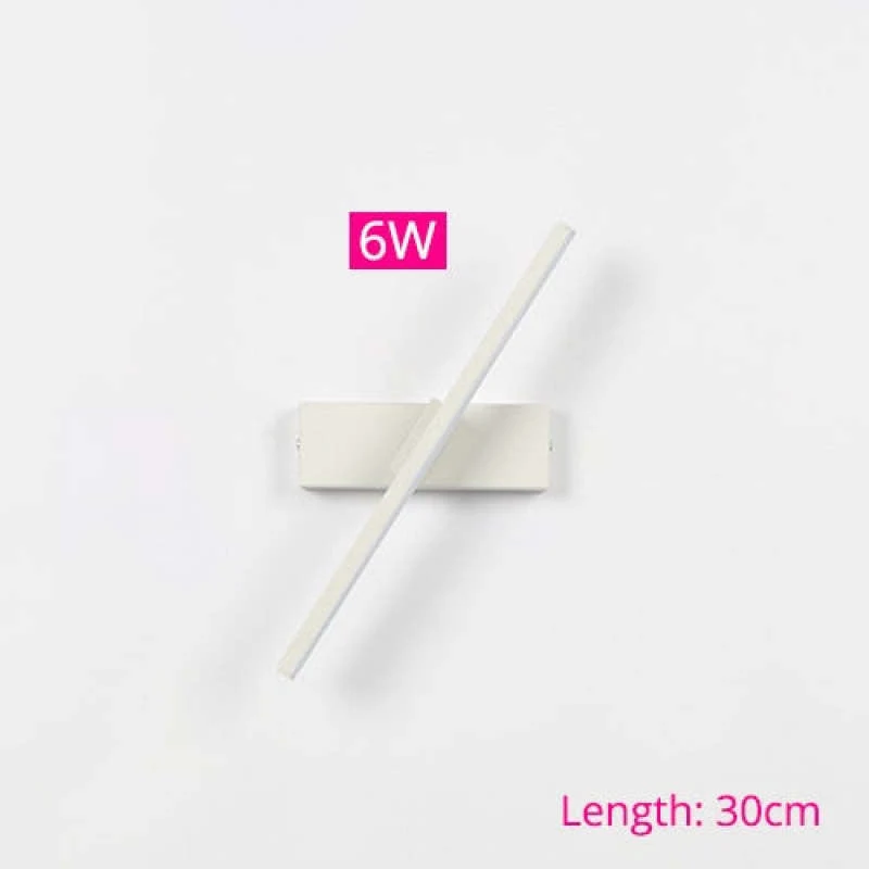 Moderne LED Wandlamp Draaibaar Zwart Wit 30-50cm Accent Verlichting Gang Slaapkamer Woonkamer Wandverlichting | Sansoti
