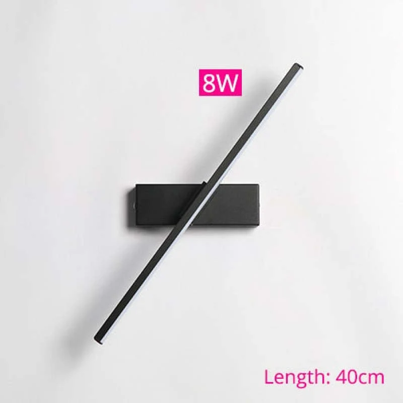 Moderne LED Wandlamp Draaibaar Zwart Wit 30-50cm Accent Verlichting Gang Slaapkamer Woonkamer Wandverlichting | Sansoti