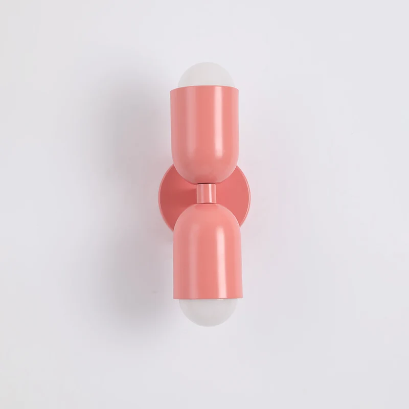 Moderne Metalen Wandlamp LED Duo met Kleurrijk Gepoedercoat Ontwerp voor Slaapkamer en Sfeervolle Woonkamer | Sansoti