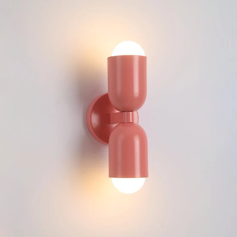 Moderne Metalen Wandlamp LED Duo met Kleurrijk Gepoedercoat Ontwerp voor Slaapkamer en Sfeervolle Woonkamer | Sansoti
