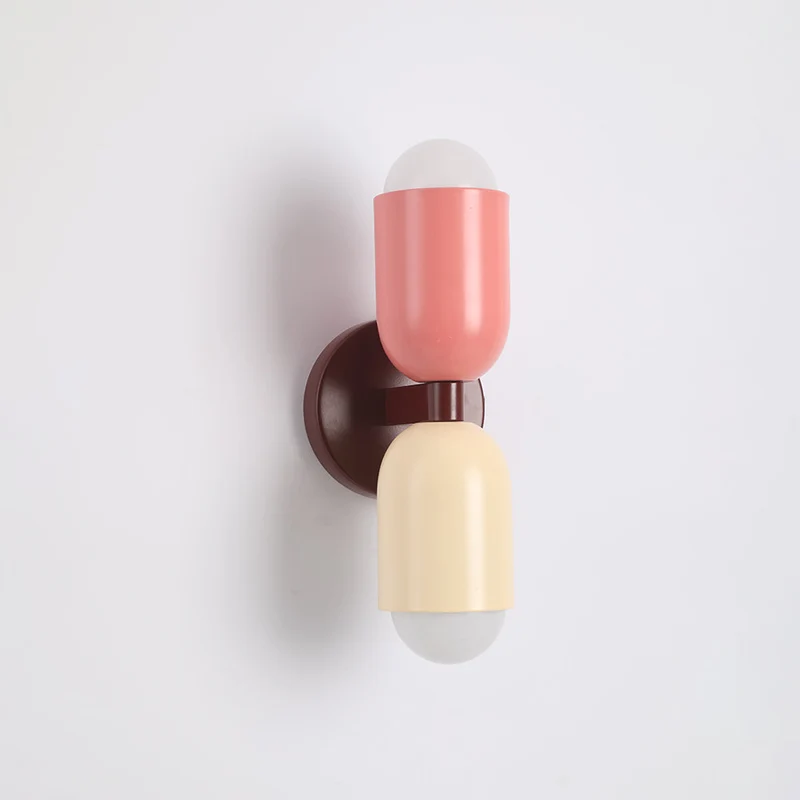 Moderne Metalen Wandlamp LED Duo met Kleurrijk Gepoedercoat Ontwerp voor Slaapkamer en Sfeervolle Woonkamer | Sansoti