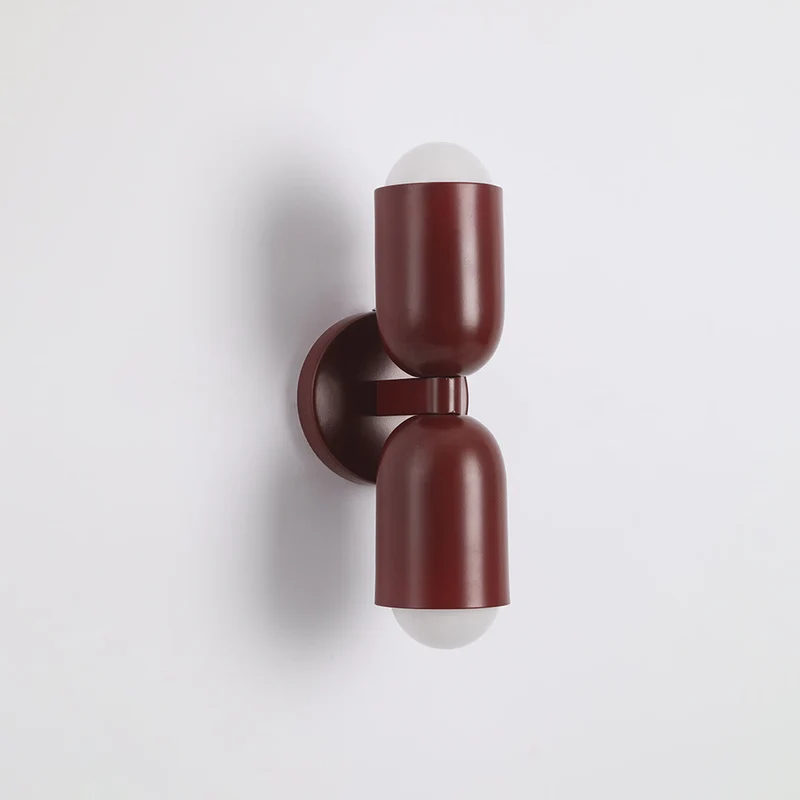 Moderne Metalen Wandlamp LED Duo met Kleurrijk Gepoedercoat Ontwerp voor Slaapkamer en Sfeervolle Woonkamer | Sansoti