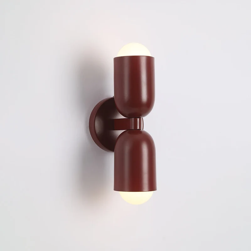 Moderne Metalen Wandlamp LED Duo met Kleurrijk Gepoedercoat Ontwerp voor Slaapkamer en Sfeervolle Woonkamer | Sansoti