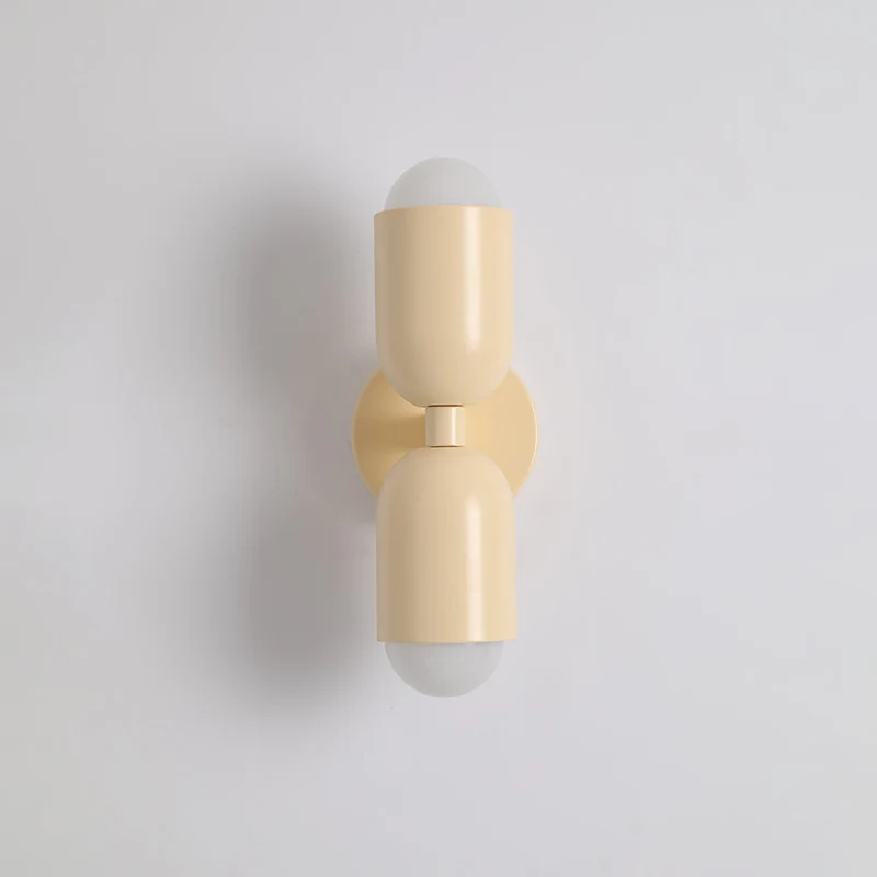 Moderne Metalen Wandlamp LED Duo met Kleurrijk Gepoedercoat Ontwerp voor Slaapkamer en Sfeervolle Woonkamer | Sansoti
