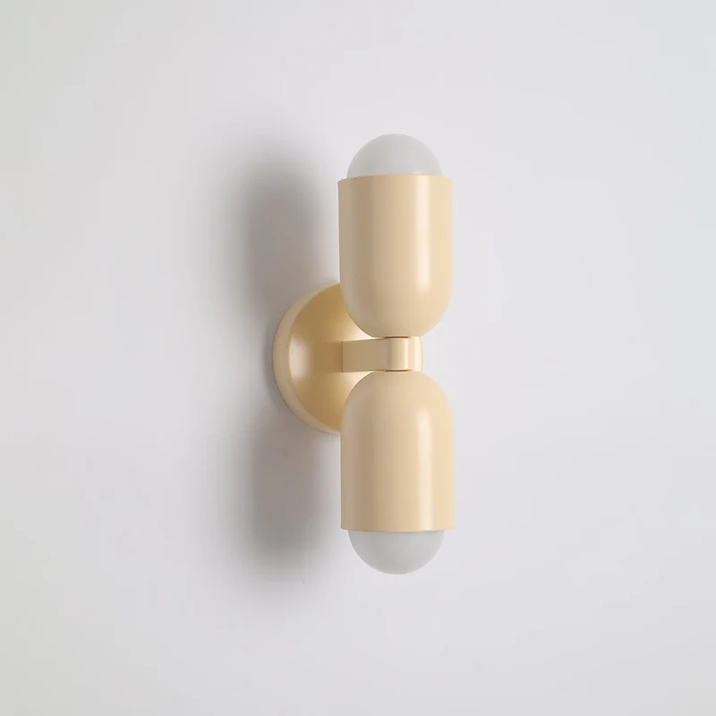 Moderne Metalen Wandlamp LED Duo met Kleurrijk Gepoedercoat Ontwerp voor Slaapkamer en Sfeervolle Woonkamer | Sansoti