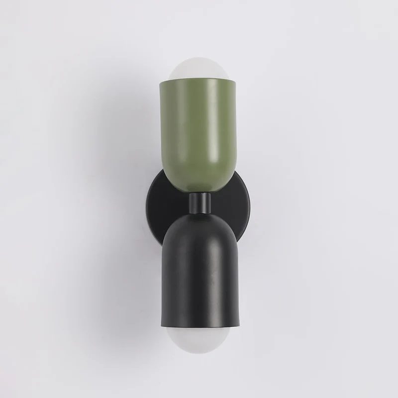 Moderne Metalen Wandlamp LED Duo met Kleurrijk Gepoedercoat Ontwerp voor Slaapkamer en Sfeervolle Woonkamer | Sansoti