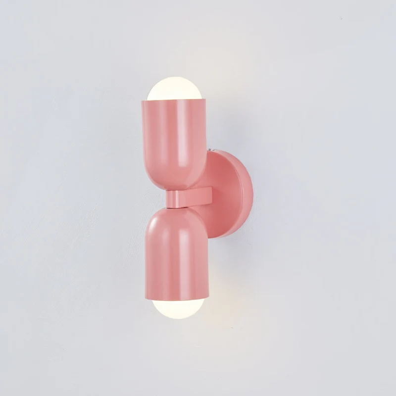 Moderne Metalen Wandlamp LED Duo met Kleurrijk Gepoedercoat Ontwerp voor Slaapkamer en Sfeervolle Woonkamer | Sansoti