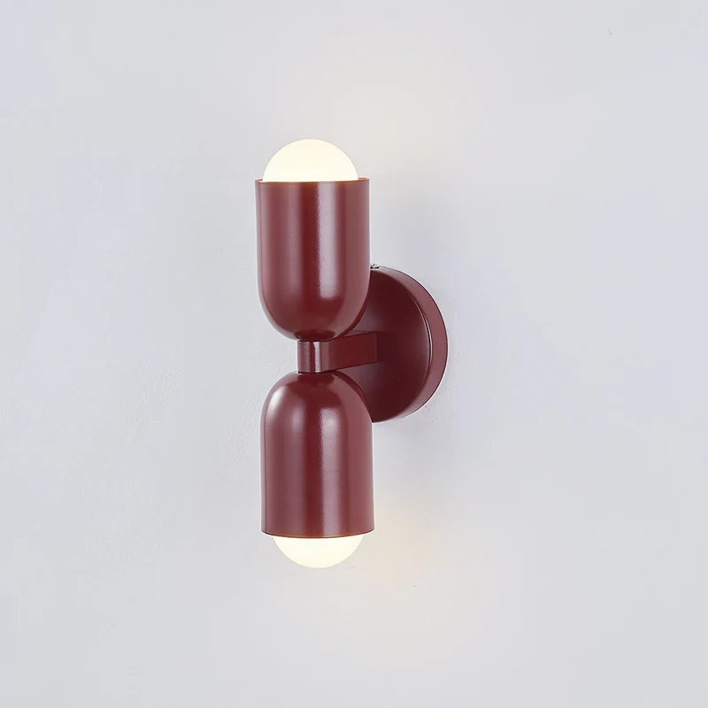 Moderne Metalen Wandlamp LED Duo met Kleurrijk Gepoedercoat Ontwerp voor Slaapkamer en Sfeervolle Woonkamer | Sansoti