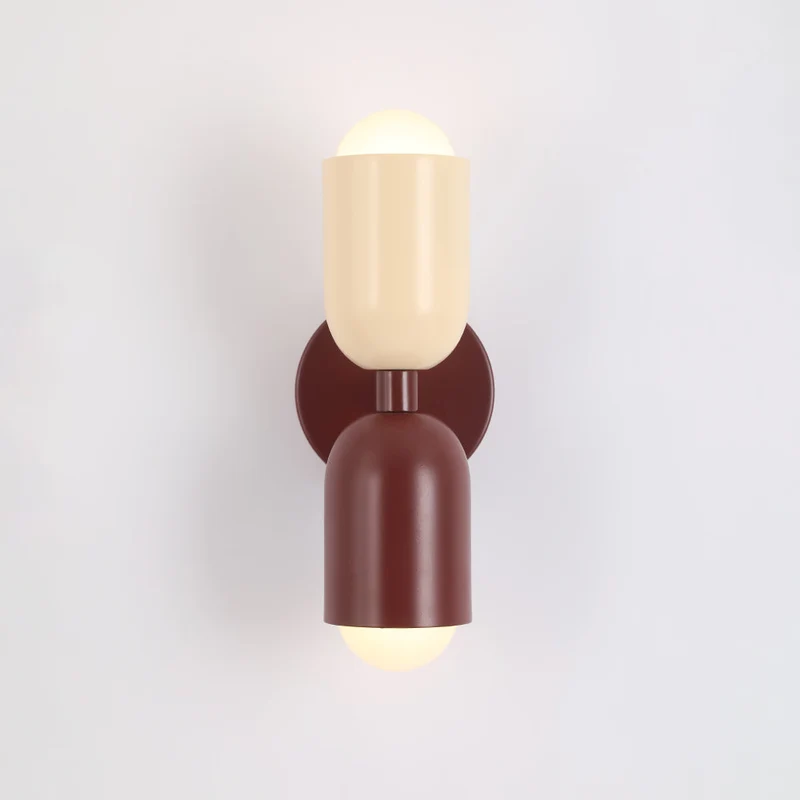Moderne Metalen Wandlamp LED Duo met Kleurrijk Gepoedercoat Ontwerp voor Slaapkamer en Sfeervolle Woonkamer | Sansoti